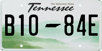 TN license plate B1084E
