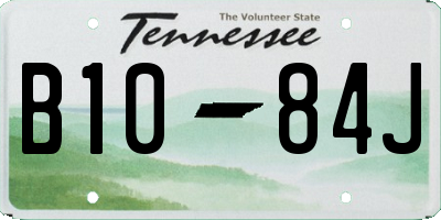 TN license plate B1084J