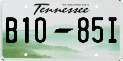 TN license plate B1085I