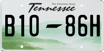 TN license plate B1086H