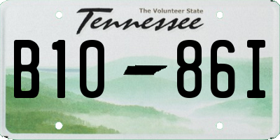 TN license plate B1086I