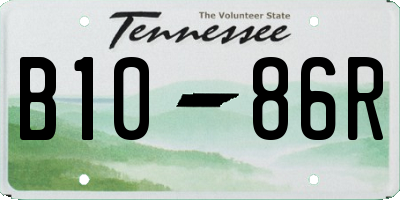 TN license plate B1086R