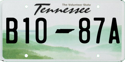 TN license plate B1087A