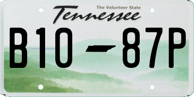 TN license plate B1087P