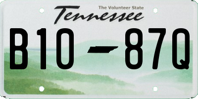 TN license plate B1087Q