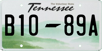 TN license plate B1089A