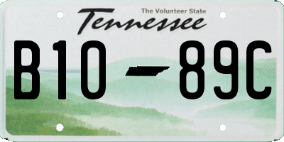 TN license plate B1089C