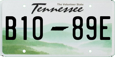 TN license plate B1089E