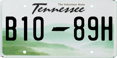 TN license plate B1089H