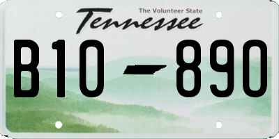 TN license plate B1089O