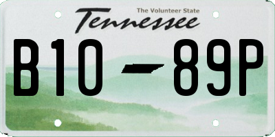 TN license plate B1089P