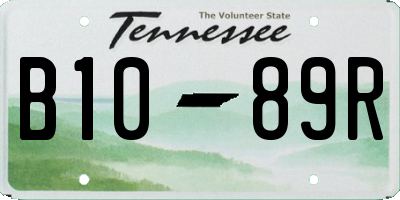 TN license plate B1089R