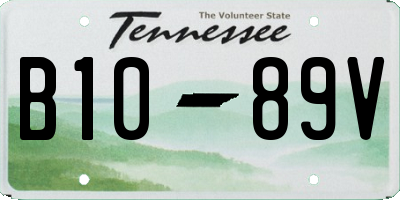 TN license plate B1089V