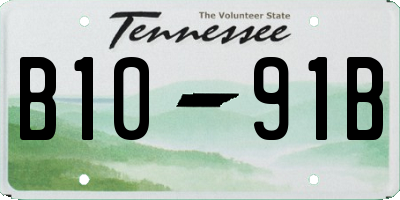 TN license plate B1091B