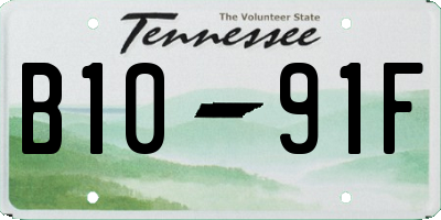 TN license plate B1091F
