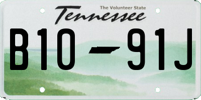 TN license plate B1091J