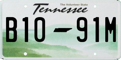 TN license plate B1091M