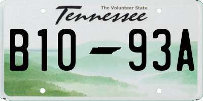 TN license plate B1093A