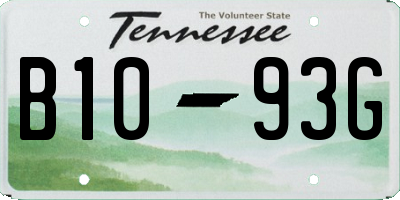 TN license plate B1093G