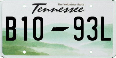 TN license plate B1093L
