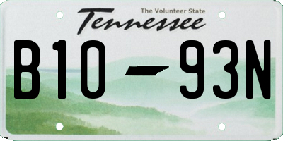TN license plate B1093N