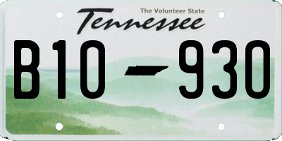 TN license plate B1093O