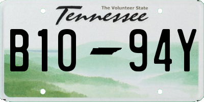 TN license plate B1094Y