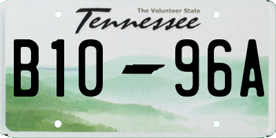 TN license plate B1096A