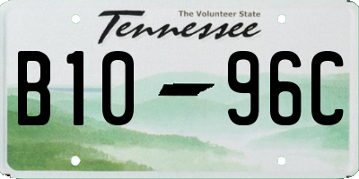 TN license plate B1096C
