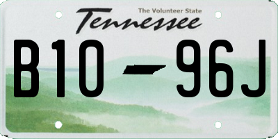 TN license plate B1096J