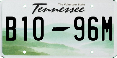 TN license plate B1096M
