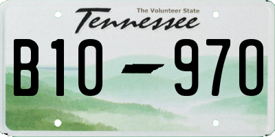 TN license plate B1097O