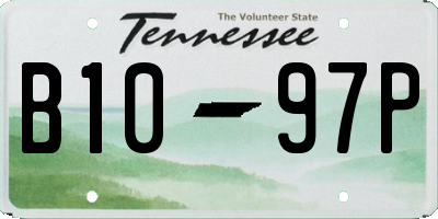 TN license plate B1097P