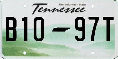 TN license plate B1097T