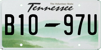 TN license plate B1097U