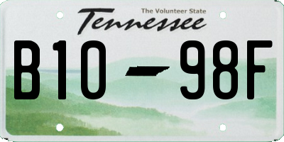 TN license plate B1098F