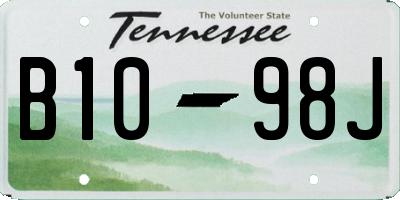 TN license plate B1098J