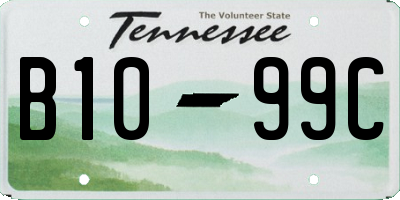 TN license plate B1099C