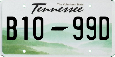 TN license plate B1099D