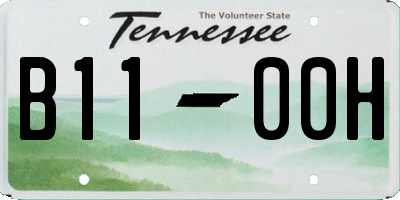 TN license plate B1100H