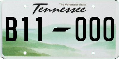 TN license plate B1100O