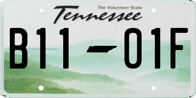 TN license plate B1101F