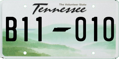 TN license plate B1101O