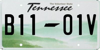 TN license plate B1101V