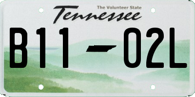 TN license plate B1102L
