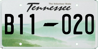TN license plate B1102O