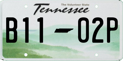 TN license plate B1102P