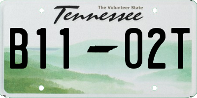 TN license plate B1102T
