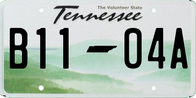 TN license plate B1104A
