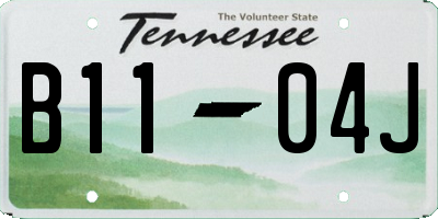 TN license plate B1104J